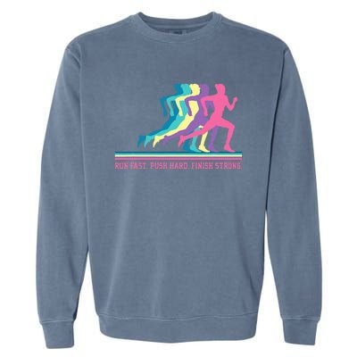 Running Track & Field Runner Motivational Training Garment-Dyed Sweatshirt