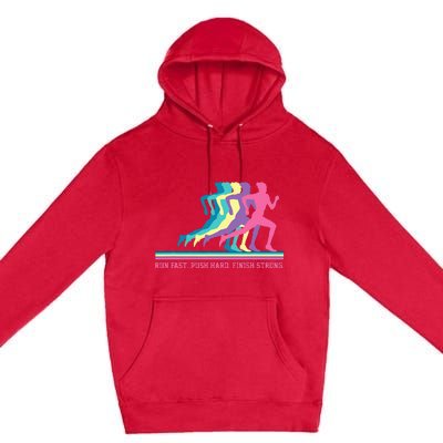 Running Track & Field Runner Motivational Training Premium Pullover Hoodie