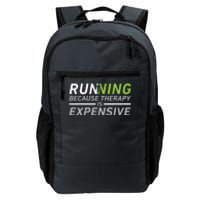 Running Therapy Funny Marathon Racer Runner Run Humor Outfit Daily Commute Backpack