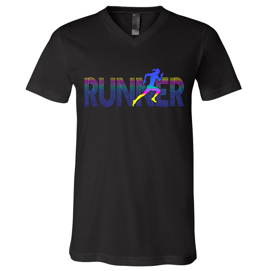 RUNNER Track & Field Cross Country Running Athlete Vintage V-Neck T-Shirt