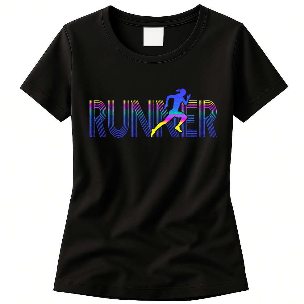 RUNNER Track & Field Cross Country Running Athlete Vintage Womens T-Shirt