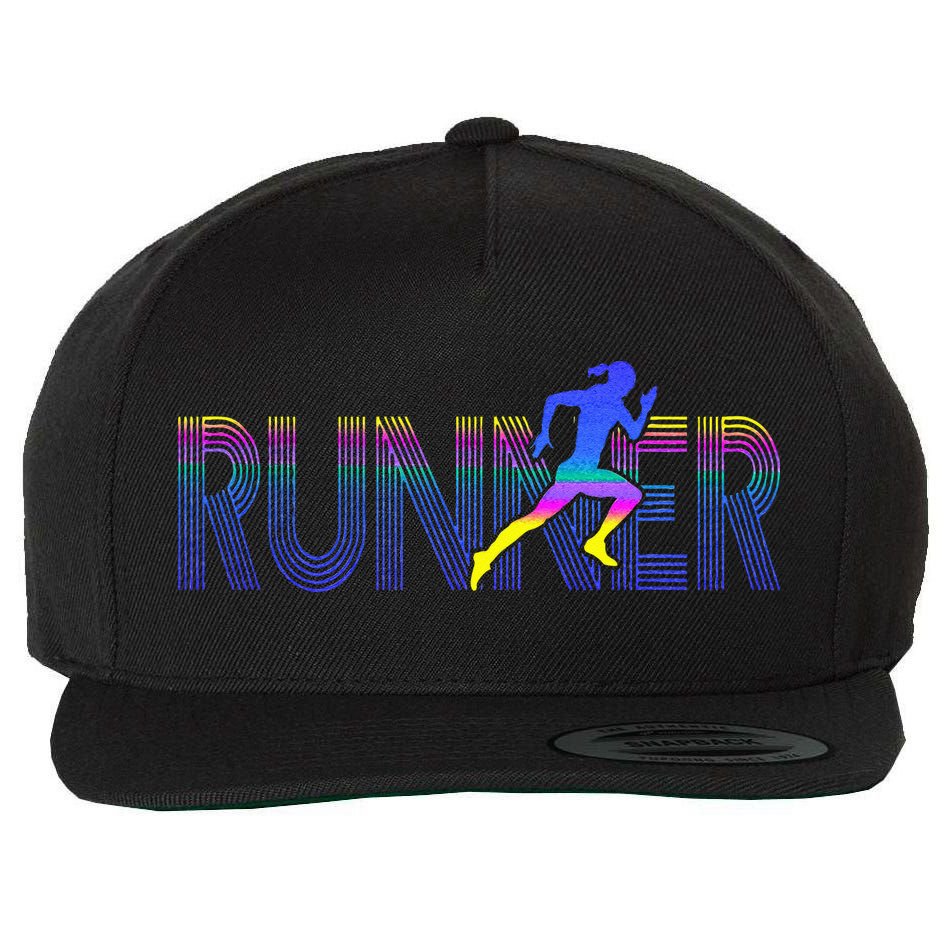 RUNNER Track & Field Cross Country Running Athlete Vintage Wool Snapback Cap