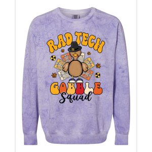 Rad Tech Gobble Squad Happy Thanksgiving Cute Gift Colorblast Crewneck Sweatshirt