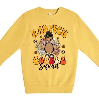 Rad Tech Gobble Squad Happy Thanksgiving Cute Gift Premium Crewneck Sweatshirt