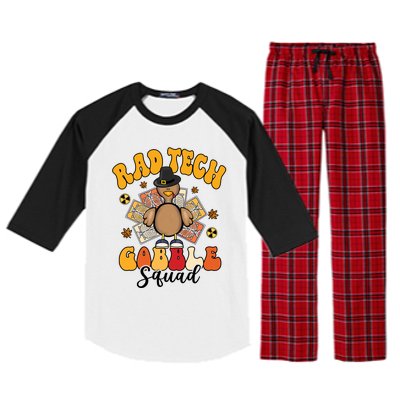 Rad Tech Gobble Squad Happy Thanksgiving Cute Gift Raglan Sleeve Pajama Set