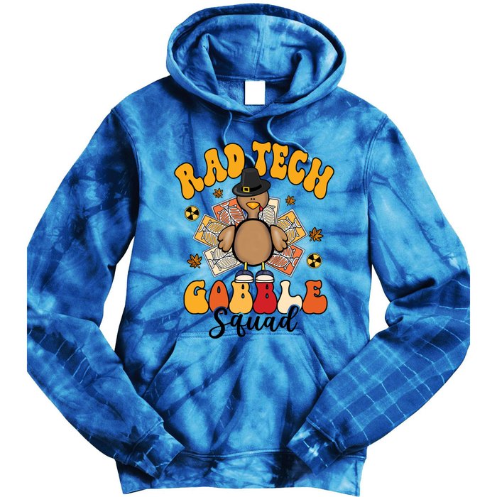 Rad Tech Gobble Squad Happy Thanksgiving Cute Gift Tie Dye Hoodie