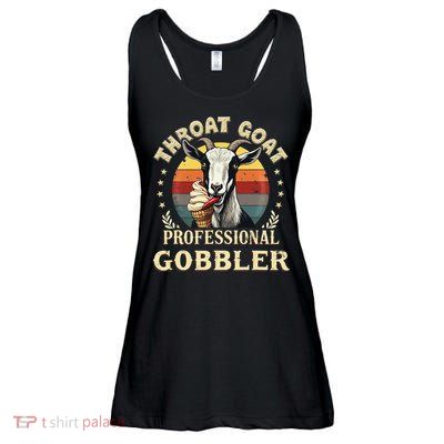 Retro Throat Goat Inappropriate Adult Humor Funny Gag Memes Ladies Essential Flowy Tank