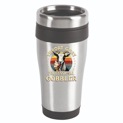 Retro Throat Goat Inappropriate Adult Humor Funny Gag Memes 16oz Travel Tumbler