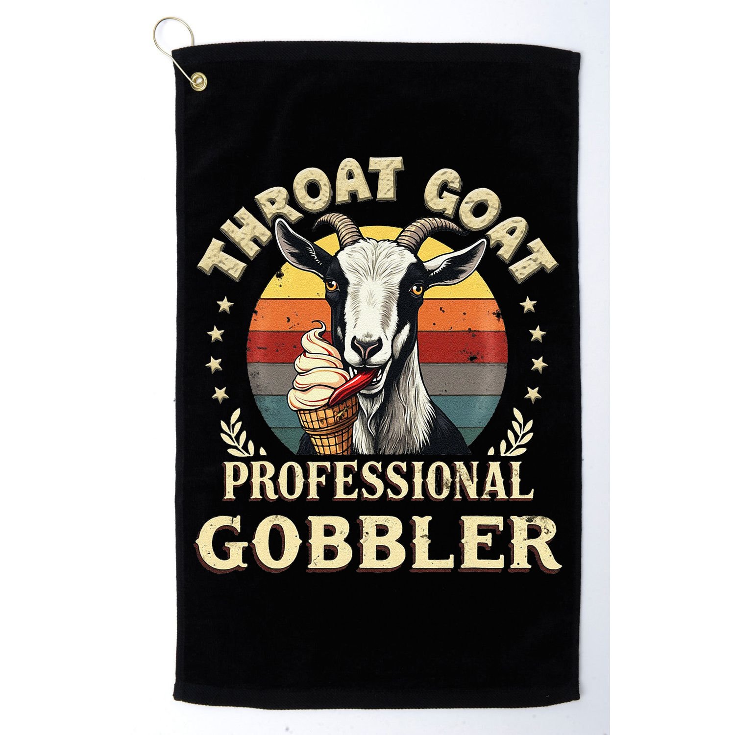 Retro Throat Goat Inappropriate Adult Humor Funny Gag Memes Golf Towel