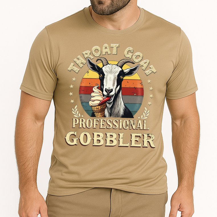 Retro Throat Goat Inappropriate Adult Humor Funny Gag Memes Cooling Performance Crew T-Shirt