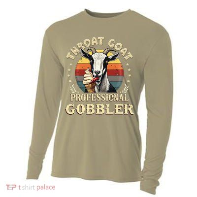 Retro Throat Goat Inappropriate Adult Humor Funny Gag Memes Cooling Performance Long Sleeve Crew