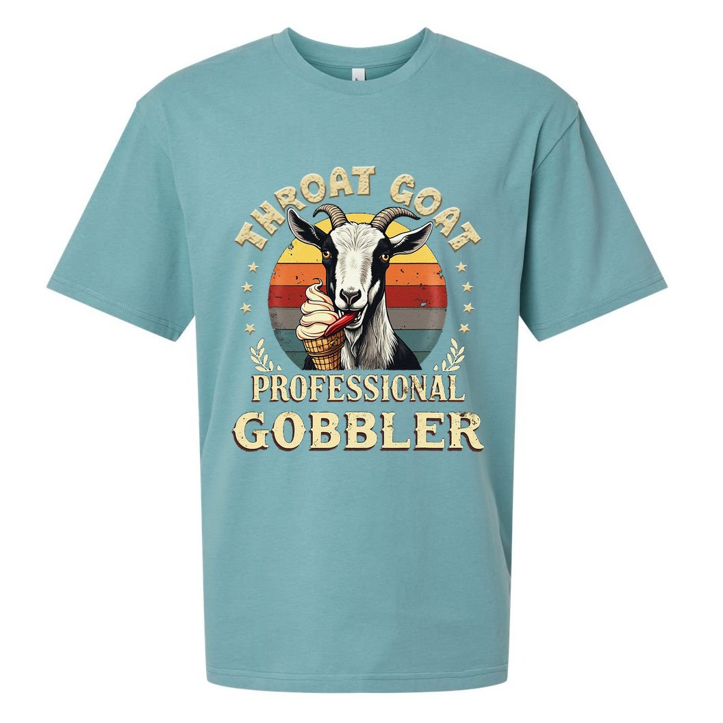 Retro Throat Goat Inappropriate Adult Humor Funny Gag Memes Sueded Cloud Jersey T-Shirt
