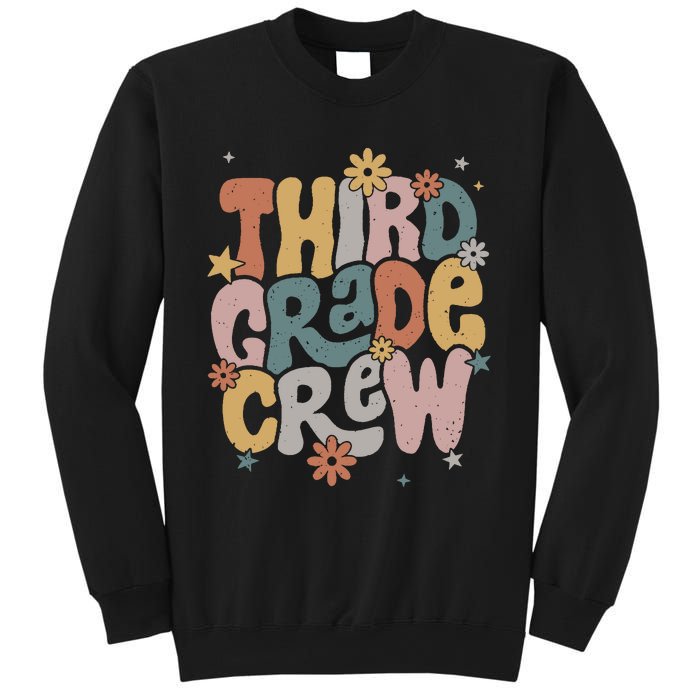 Retro Third Grade Crew 3rd Grade Teacher First Day Of School Teacher Sweatshirt