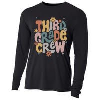 Retro Third Grade Crew 3rd Grade Teacher First Day Of School Teacher Cooling Performance Long Sleeve Crew