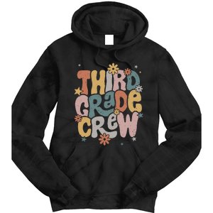 Retro Third Grade Crew 3rd Grade Teacher First Day Of School Teacher Tie Dye Hoodie