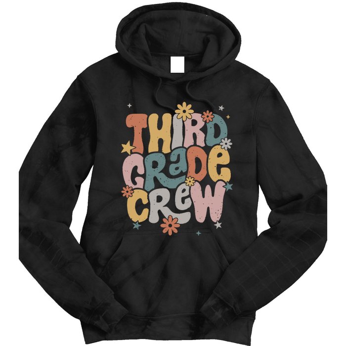 Retro Third Grade Crew 3rd Grade Teacher First Day Of School Teacher Tie Dye Hoodie