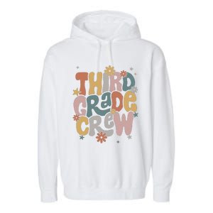 Retro Third Grade Crew 3rd Grade Teacher First Day Of School Teacher Garment-Dyed Fleece Hoodie