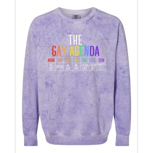 Rainbow The Gay Weekly Agenda Funny Lgbt Pride Gift Colorblast Crewneck Sweatshirt