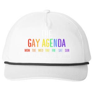 Rainbow The Gay Weekly Agenda Funny Lgbt Pride Gift Snapback Five-Panel Rope Hat