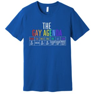 Rainbow The Gay Weekly Agenda Funny Lgbt Pride Gift Premium T-Shirt