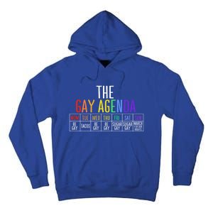 Rainbow The Gay Weekly Agenda Funny Lgbt Pride Gift Tall Hoodie