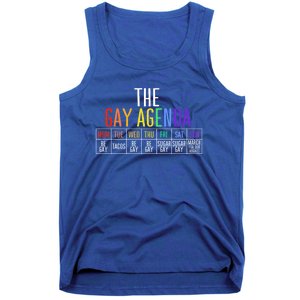 Rainbow The Gay Weekly Agenda Funny Lgbt Pride Gift Tank Top