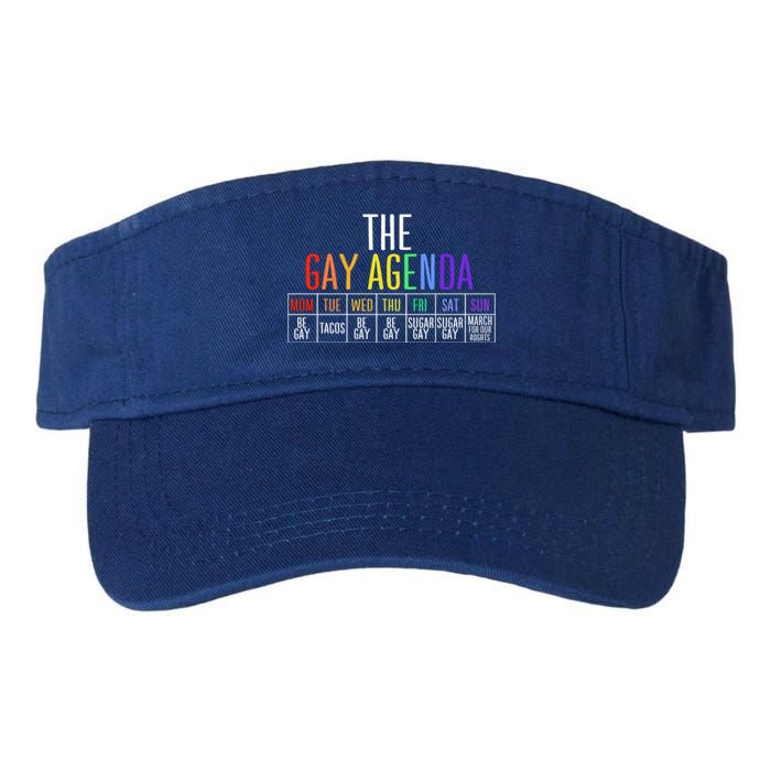 Rainbow The Gay Weekly Agenda Funny Lgbt Pride Gift Valucap Bio-Washed Visor