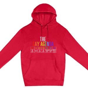 Rainbow The Gay Weekly Agenda Funny Lgbt Pride Gift Premium Pullover Hoodie