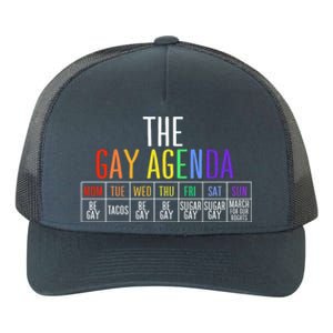 Rainbow The Gay Weekly Agenda Funny Lgbt Pride Gift Yupoong Adult 5-Panel Trucker Hat