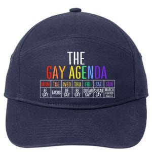 Rainbow The Gay Weekly Agenda Funny Lgbt Pride Gift 7-Panel Snapback Hat