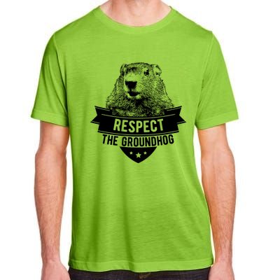 Respect The Groundhog Gift Adult ChromaSoft Performance T-Shirt