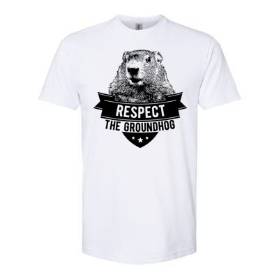 Respect The Groundhog Gift Softstyle® CVC T-Shirt