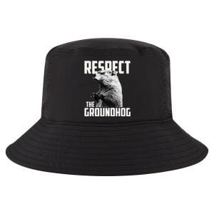 Respect The Groundhog Ground Hog Day Cool Comfort Performance Bucket Hat