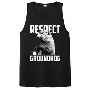 Respect The Groundhog Ground Hog Day PosiCharge Competitor Tank