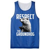 Respect The Groundhog Ground Hog Day Mesh Reversible Basketball Jersey Tank