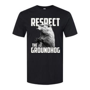 Respect The Groundhog Ground Hog Day Softstyle® CVC T-Shirt