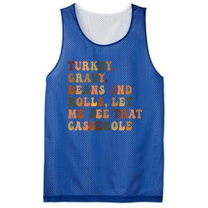 Retro Turkey Gravy Beans And Rolls Let Me See That Casserole Gift Mesh Reversible Basketball Jersey Tank