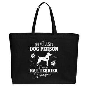 Rat Terrier Grandma Dog Funny Gift Dog Mom Lover Mother Day Gift Cotton Canvas Jumbo Tote