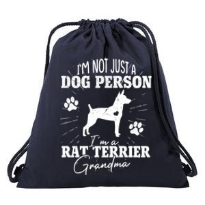 Rat Terrier Grandma Dog Funny Gift Dog Mom Lover Mother Day Gift Drawstring Bag