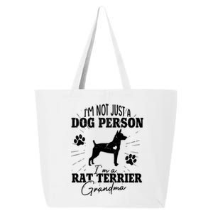 Rat Terrier Grandma Dog Funny Gift Dog Mom Lover Mother Day Gift 25L Jumbo Tote