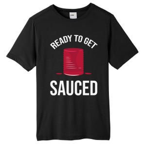 Ready To Get Sauced Funny Cranberry Sauce Thanksgiving Food Gift Tall Fusion ChromaSoft Performance T-Shirt