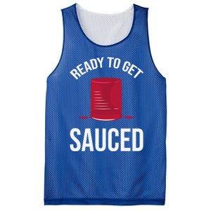 Ready To Get Sauced Funny Cranberry Sauce Thanksgiving Food Gift Mesh Reversible Basketball Jersey Tank