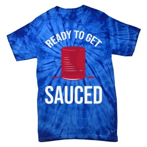 Ready To Get Sauced Funny Cranberry Sauce Thanksgiving Food Gift Tie-Dye T-Shirt