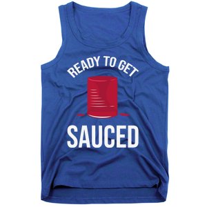 Ready To Get Sauced Funny Cranberry Sauce Thanksgiving Food Gift Tank Top