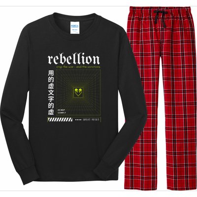 Resist The Great Reset Conservative NWO Long Sleeve Pajama Set