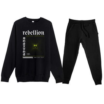 Resist The Great Reset Conservative NWO Premium Crewneck Sweatsuit Set