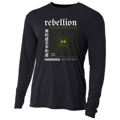 Resist The Great Reset Conservative NWO Cooling Performance Long Sleeve Crew