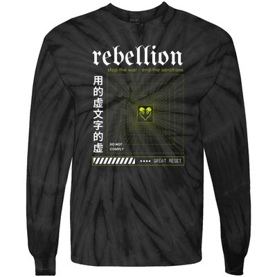 Resist The Great Reset Conservative NWO Tie-Dye Long Sleeve Shirt