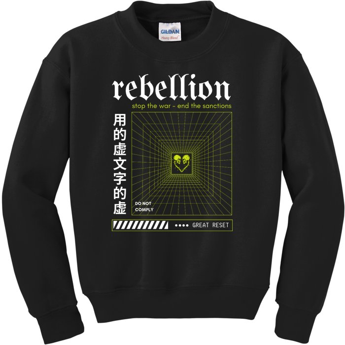 Resist The Great Reset Conservative NWO Kids Sweatshirt