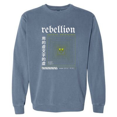 Resist The Great Reset Conservative NWO Garment-Dyed Sweatshirt